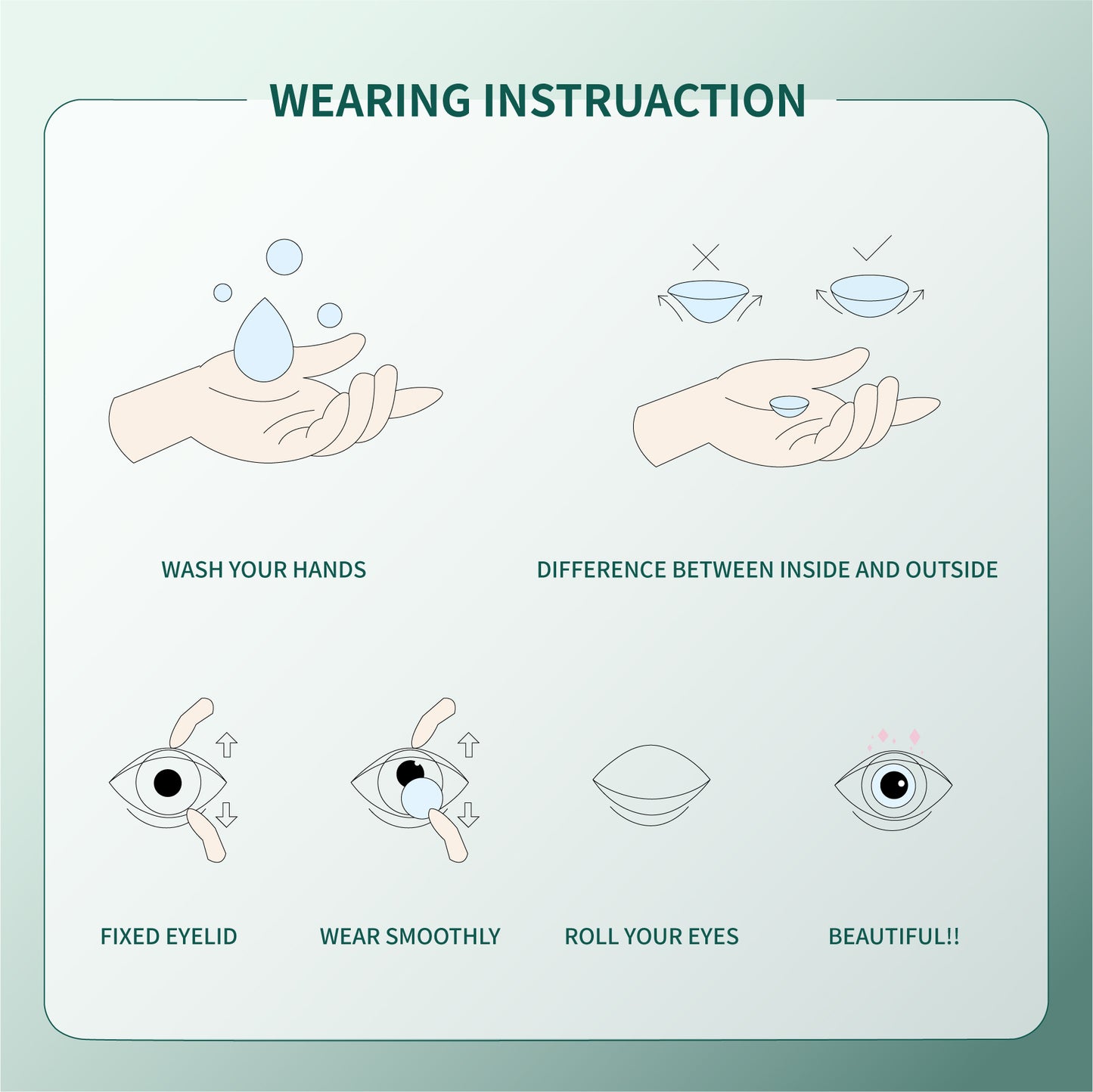 Contact Lenses CLEAN BLUE 1 pair FDA Certificate Eyes Beautiful Pupil Colorful Girl Cosplay