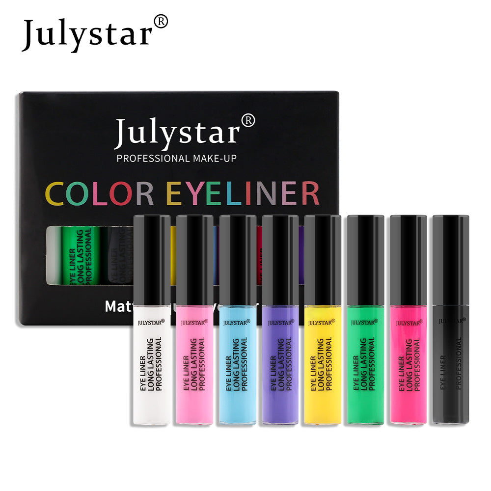 Colorful Stain Free Liquid Eyeliner Set Waterproof Oil Proof Eyeliner Liquid Pen White Eyeliner