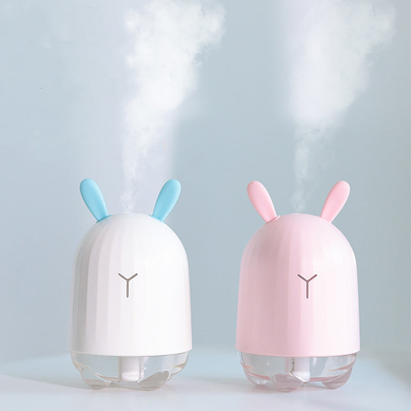 Lovely Rabbit Air Humidifier USB Aroma Diffuser with LED Lamp Mini Ultrasonic Cool Mist Maker Fogger for Office Car Air Purifier