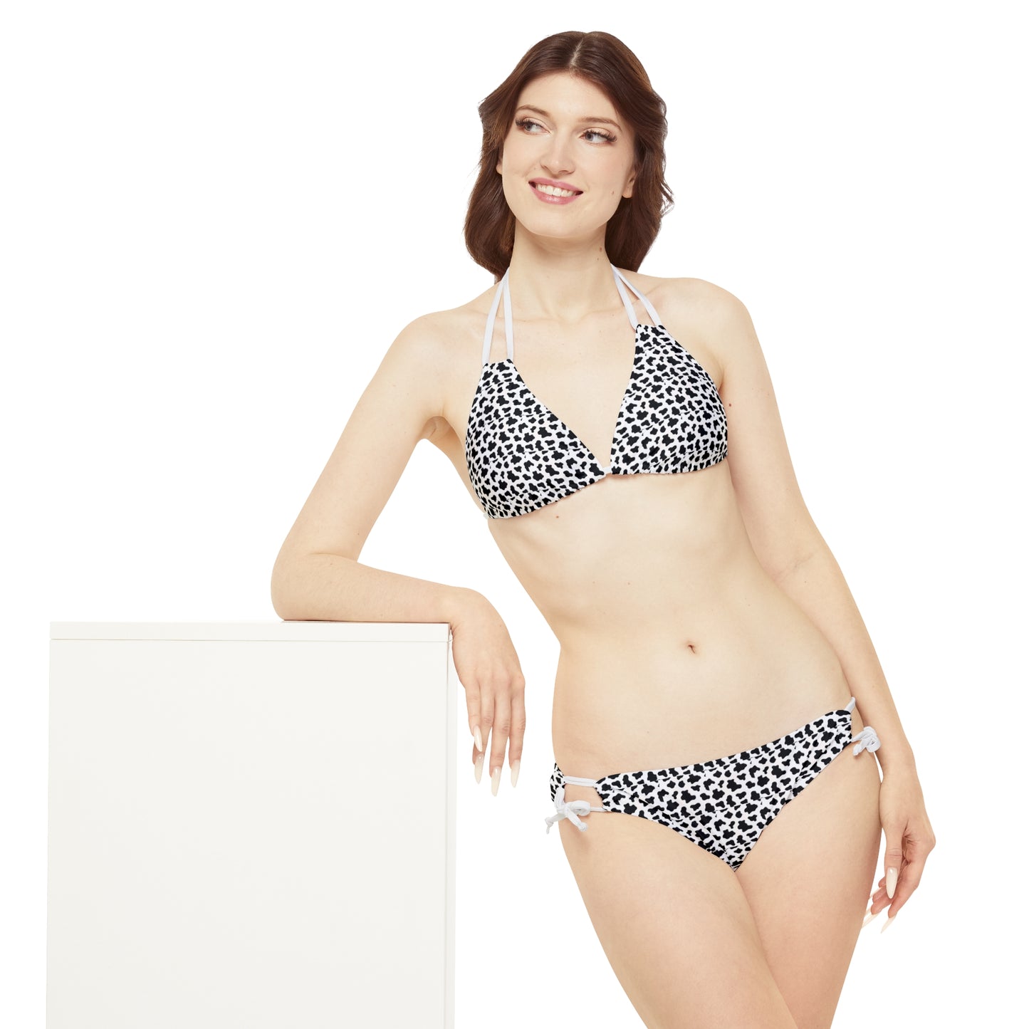 Strappy Bikini Set cow print