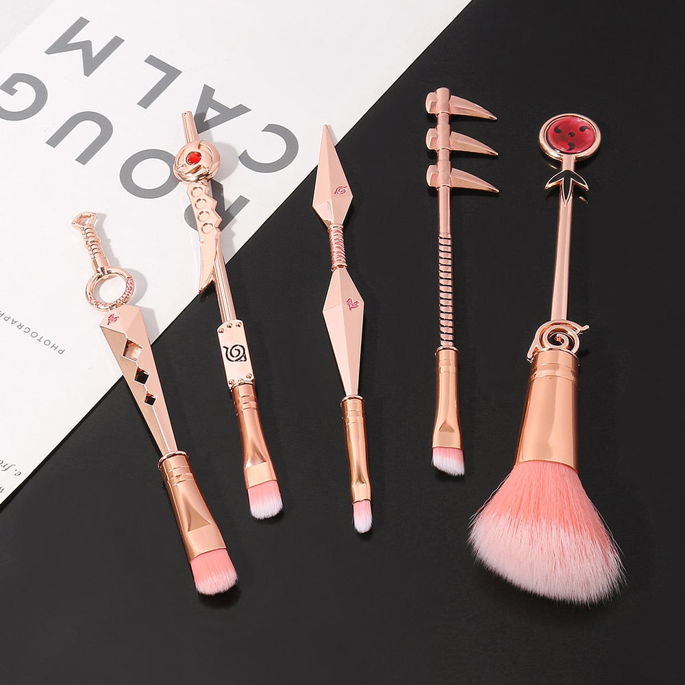 Hot Cosplay Naruto Makeup Brushes Set Sharingan Symbal Powder Foundation Blush Blending Eye shadow Lip Cosmetic Pincel Maquiagem