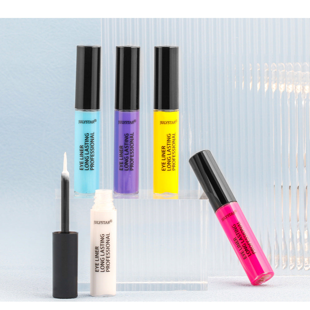 Colorful Stain Free Liquid Eyeliner Set Waterproof Oil Proof Eyeliner Liquid Pen White Eyeliner