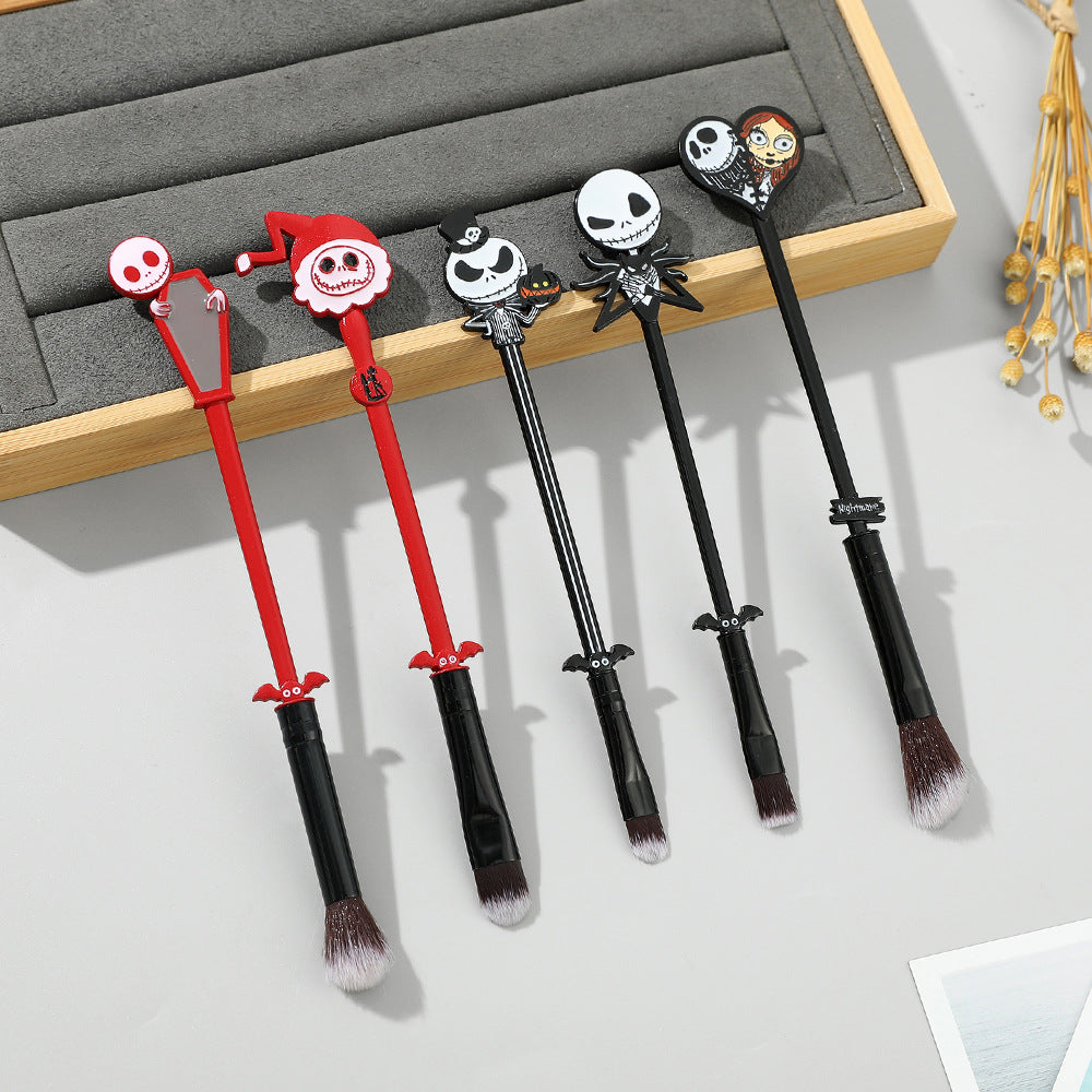 Makeup Brush Christmas Horror Night Jack Skull Bridal Metal Handle Eyeshadow Brush Halloween Gift Christmas Makeup