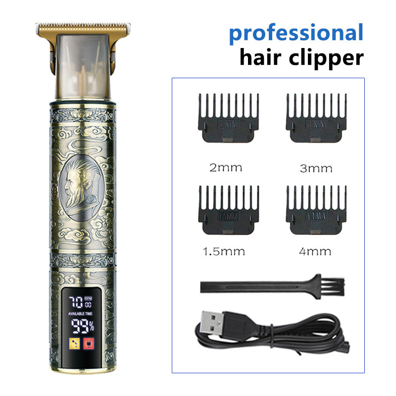 T9 Hairdresser With LCD Display Electric Hair Clipper Household Large Screen Digital Display Electric Hair Clipper Carving Oil Head Shaver Hair Clipper