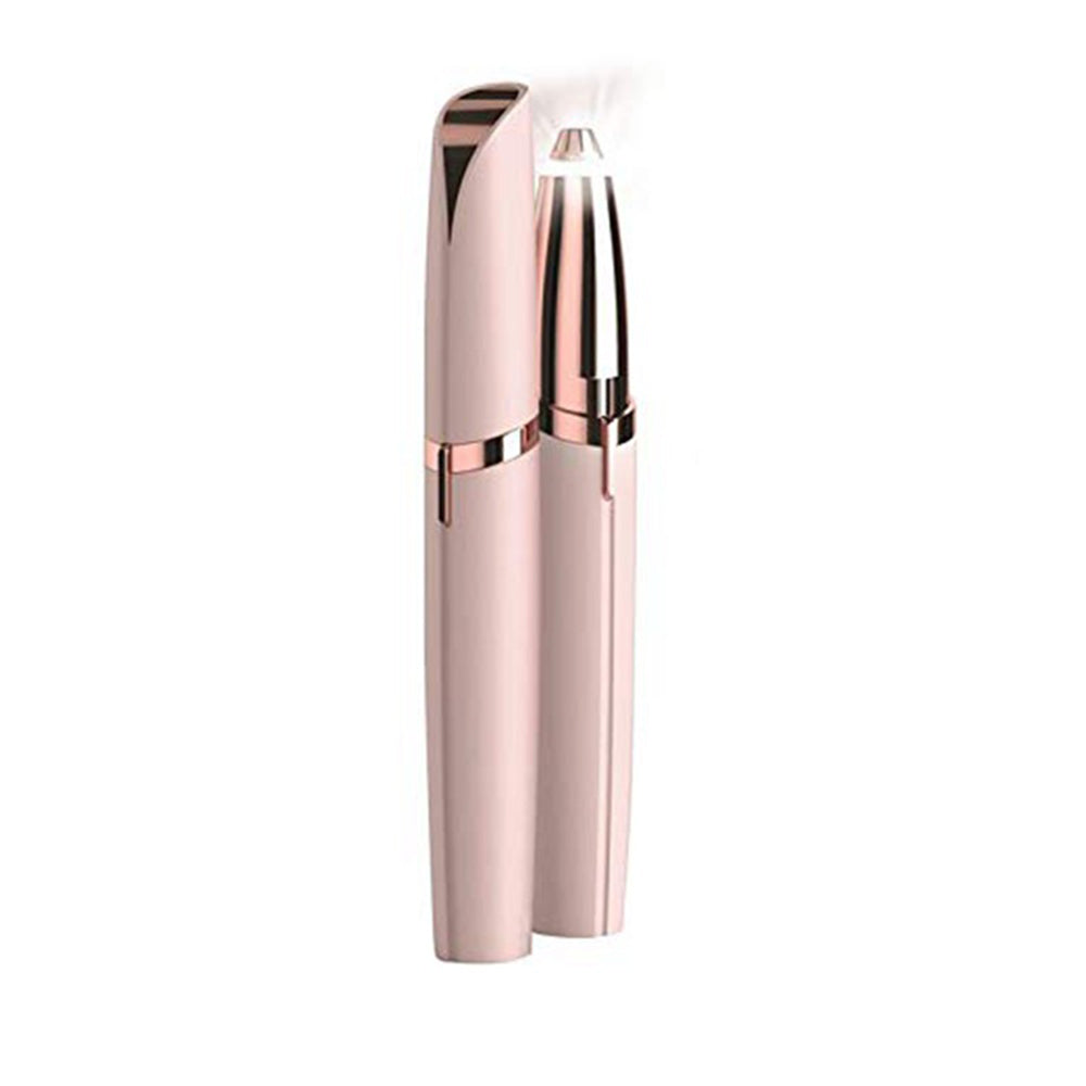 Mini Electric Eyebrow Trimmer Lipstick Brows Pen Hair Remover Painless Eye brow Razor Epilator With LED Light