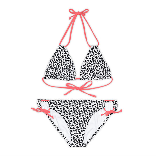 Strappy Bikini Set cow print