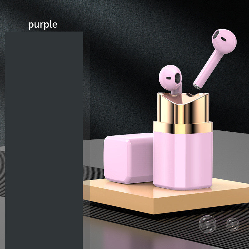 Lipstick Headset New Goddess TWS Wireless Bluetooth Headset Binaural Sports In-Ear Noise-Cancelling Macaron Headset