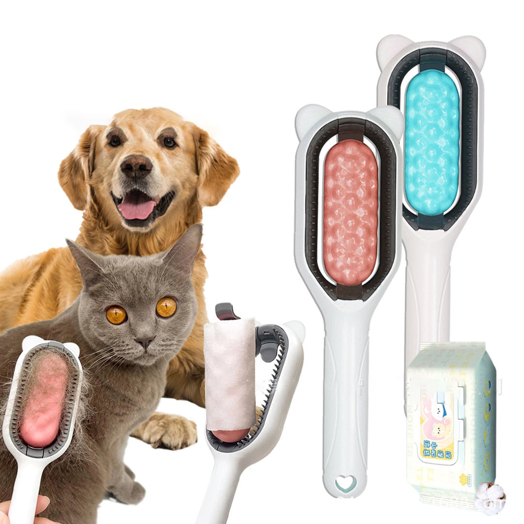 Pet Cleaning And Hair Removal Comb Cat Comb To Remove Floating Hair Pet Comb Brush Disposable Wipes For Long Hair And Short Hair