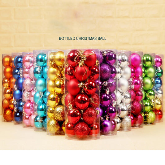 Hanging Ball Ornament 24pcs/lot 30mm Christmas Tree Decor Ball Bauble Xmas Party decorations for Home Christmas decorations Gift