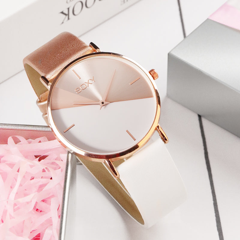 top brand women's watch leather rose gold dress female clock luxury brand design women watches simple fashion ladies watch