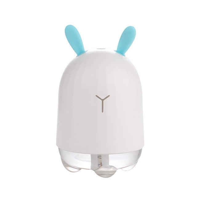 Lovely Rabbit Air Humidifier USB Aroma Diffuser with LED Lamp Mini Ultrasonic Cool Mist Maker Fogger for Office Car Air Purifier