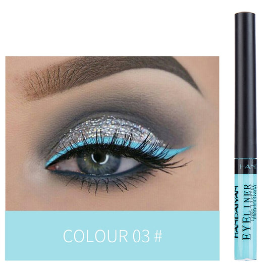 HANDAIYAN 12 Color Liquid Eyeliner Waterproof Long Lasting Sexy Charming Soft Sponge Eye Liner Pencil Eye Cosmetics TSLM1