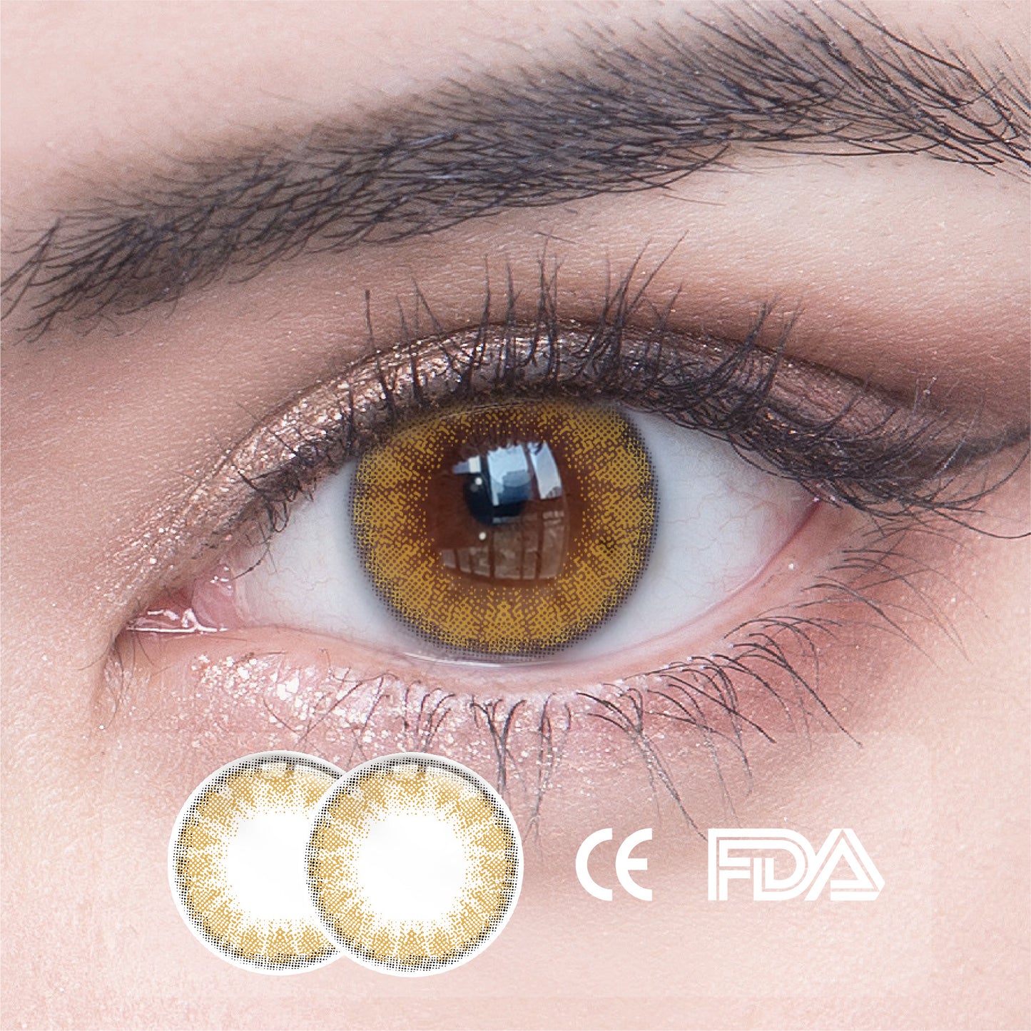 contact lenses VEILS BROWN Pupil Colorful Girl Cosplay Contact Lenses Brown 1Pcs FDA Certificate Eyes Beautiful