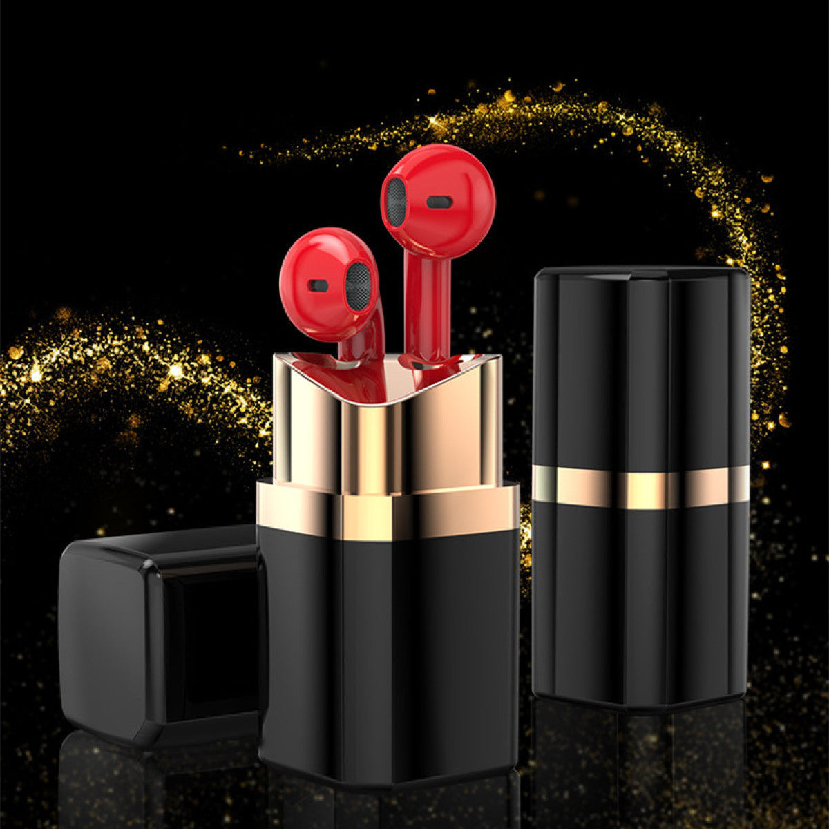 Lipstick Headset New Goddess TWS Wireless Bluetooth Headset Binaural Sports In-Ear Noise-Cancelling Macaron Headset