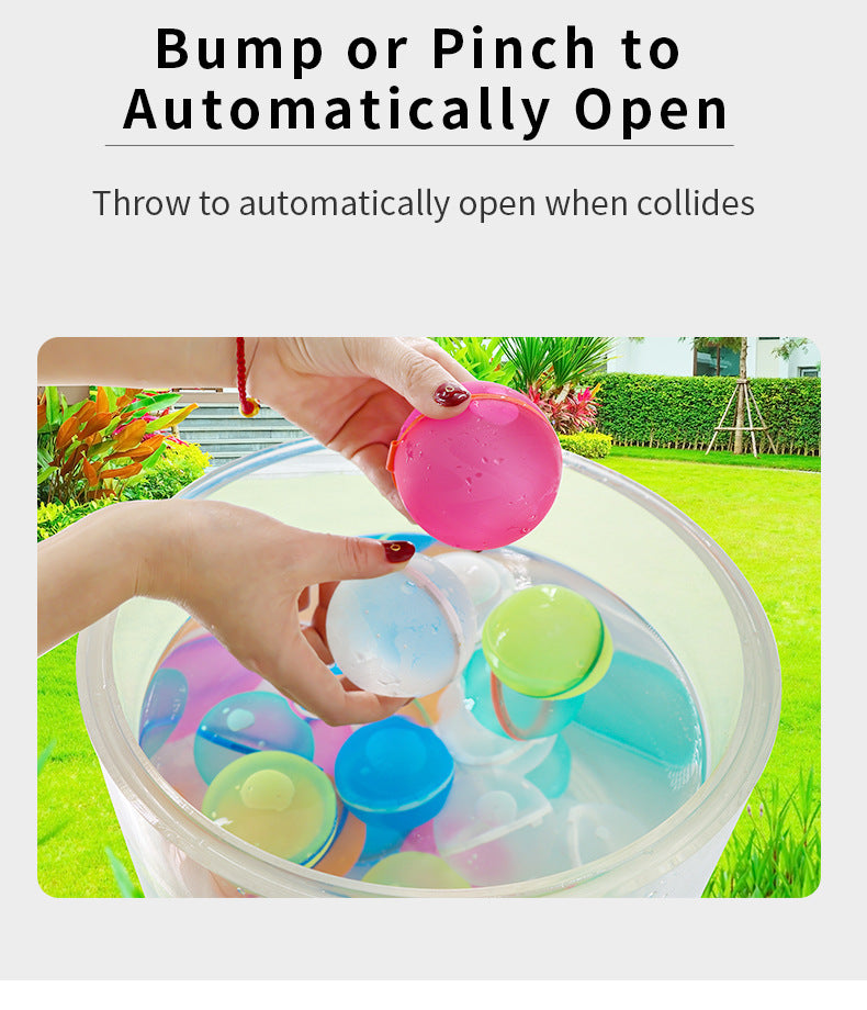 Water Balloon Reusable  Fight Automatic Sealing Water Bomb Children's Toy Water Polo