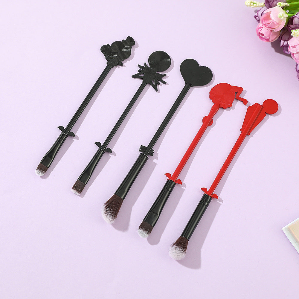 Makeup Brush Christmas Horror Night Jack Skull Bridal Metal Handle Eyeshadow Brush Halloween Gift Christmas Makeup