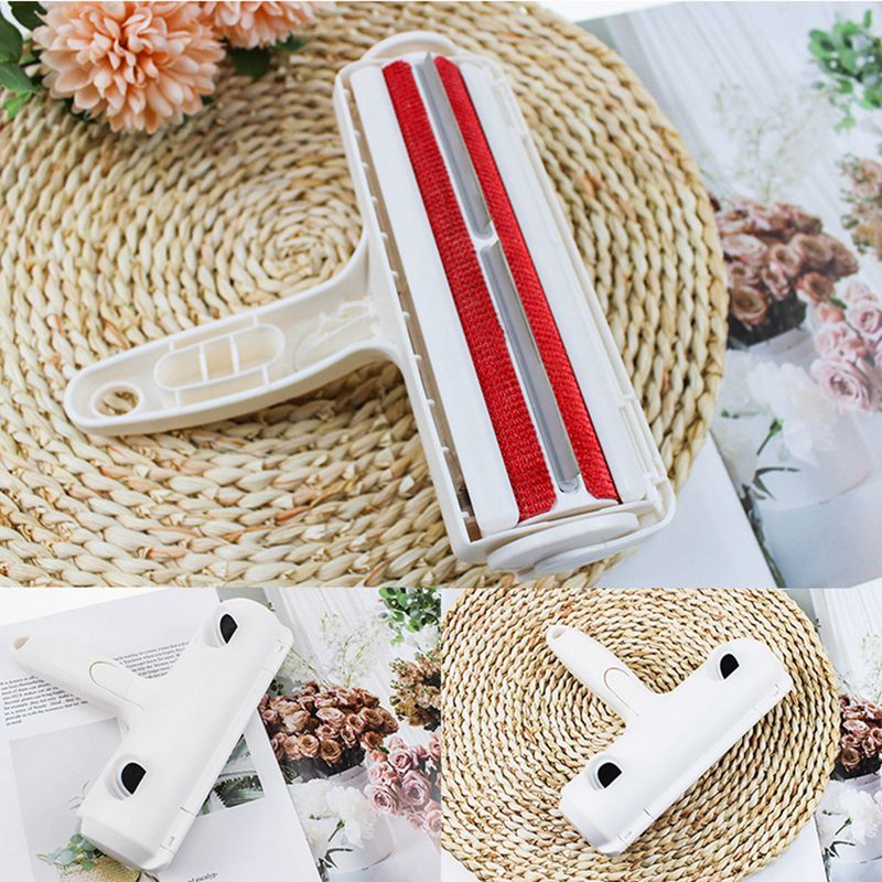 Two Way Pet Hair Remover Roller Removing Dog Cat Hair from Furniture self-cleaning Lint Pet Hair Remover One Hand Operate zh1