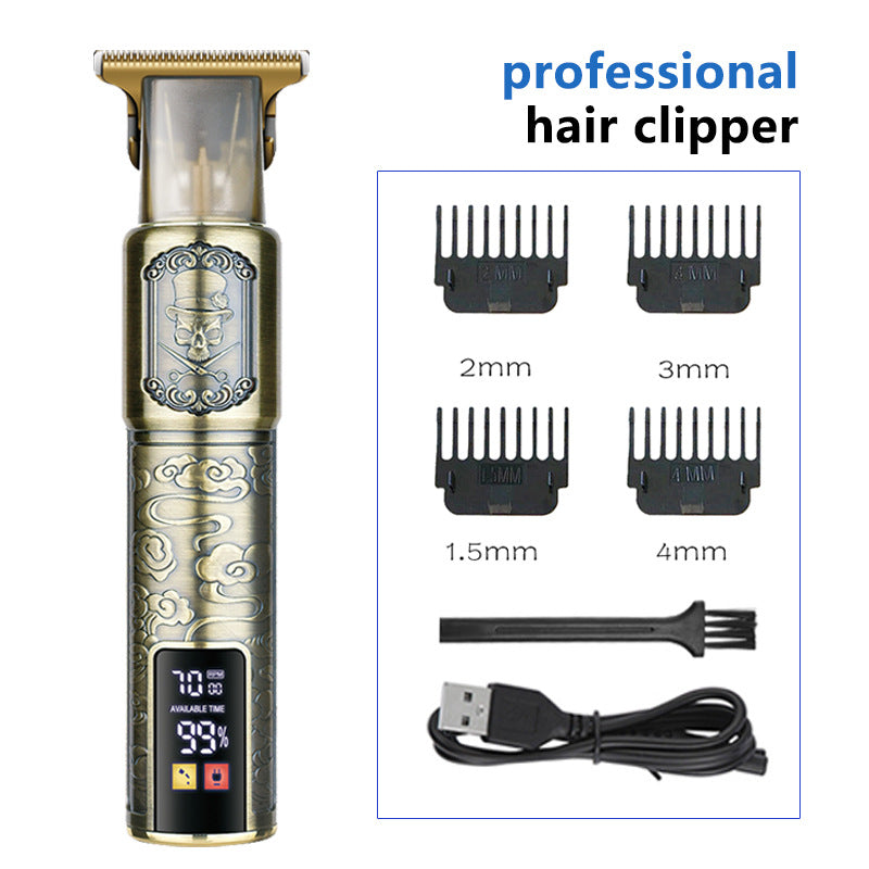 T9 Hairdresser With LCD Display Electric Hair Clipper Household Large Screen Digital Display Electric Hair Clipper Carving Oil Head Shaver Hair Clipper