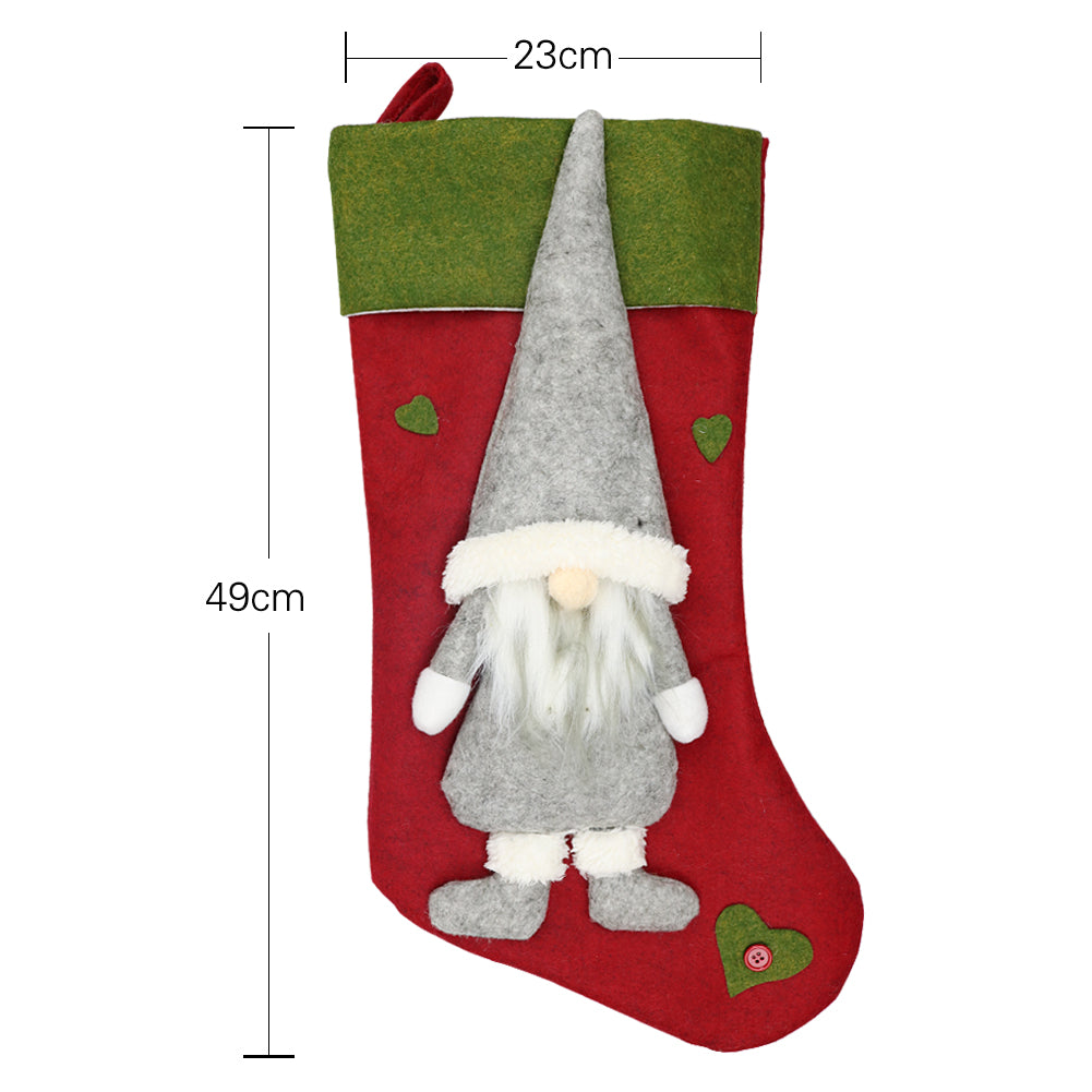 Large Christmas Stockings Gifts Cloth Santa Elk Socks Xmas Lovely Gift Holders For Children Fireplace Tree Christmas Decoration