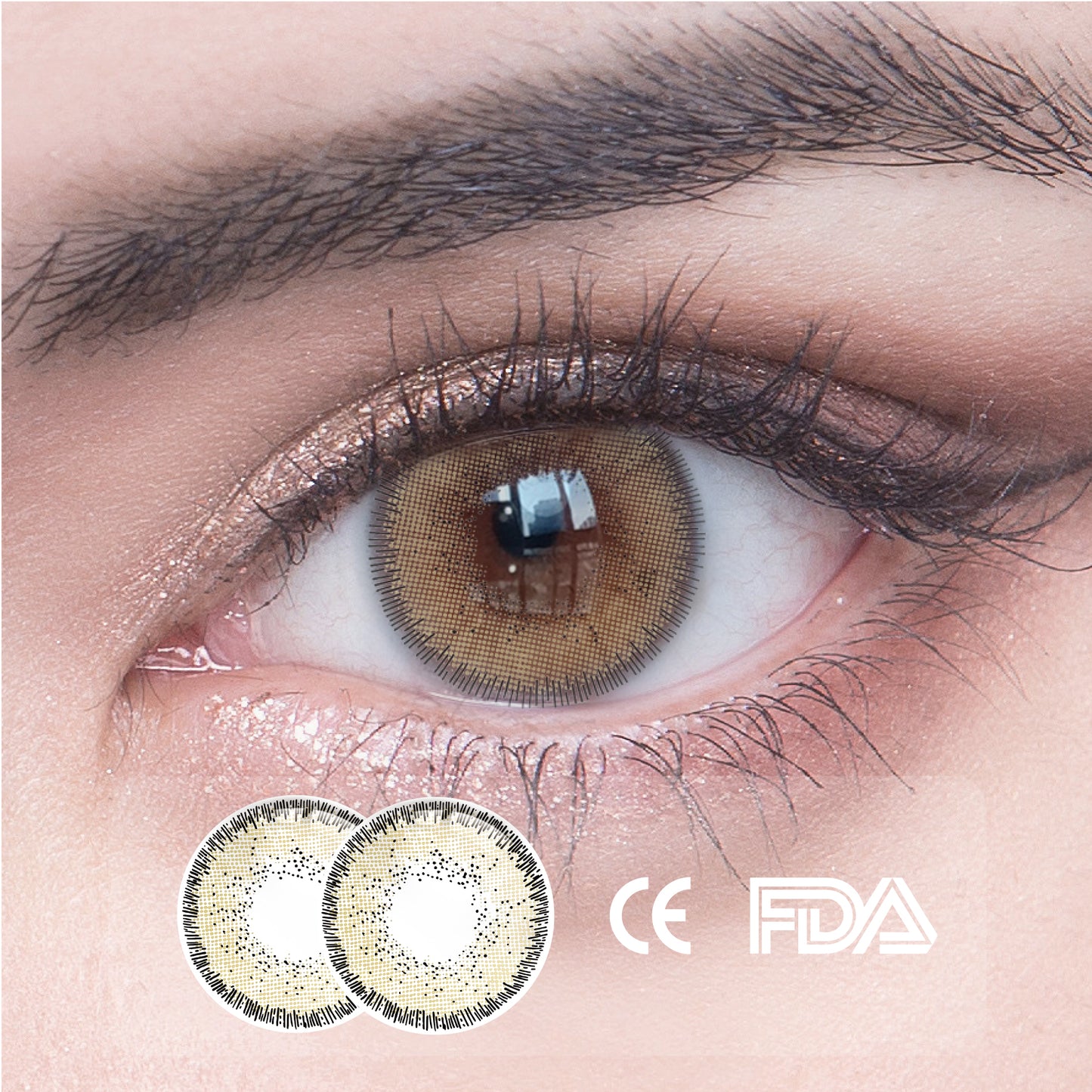 Contact Lenses BROWN 1Pcs FDA Certificate Eyes Beautiful Pupil Colorful Girl Cosplay