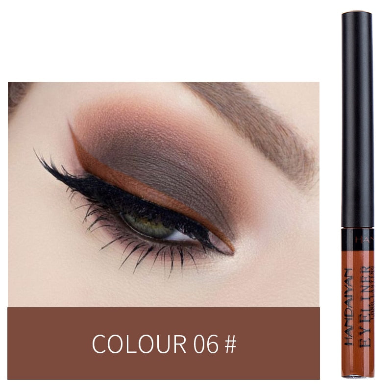 HANDAIYAN 12 Color Liquid Eyeliner Waterproof Long Lasting Sexy Charming Soft Sponge Eye Liner Pencil Eye Cosmetics TSLM1