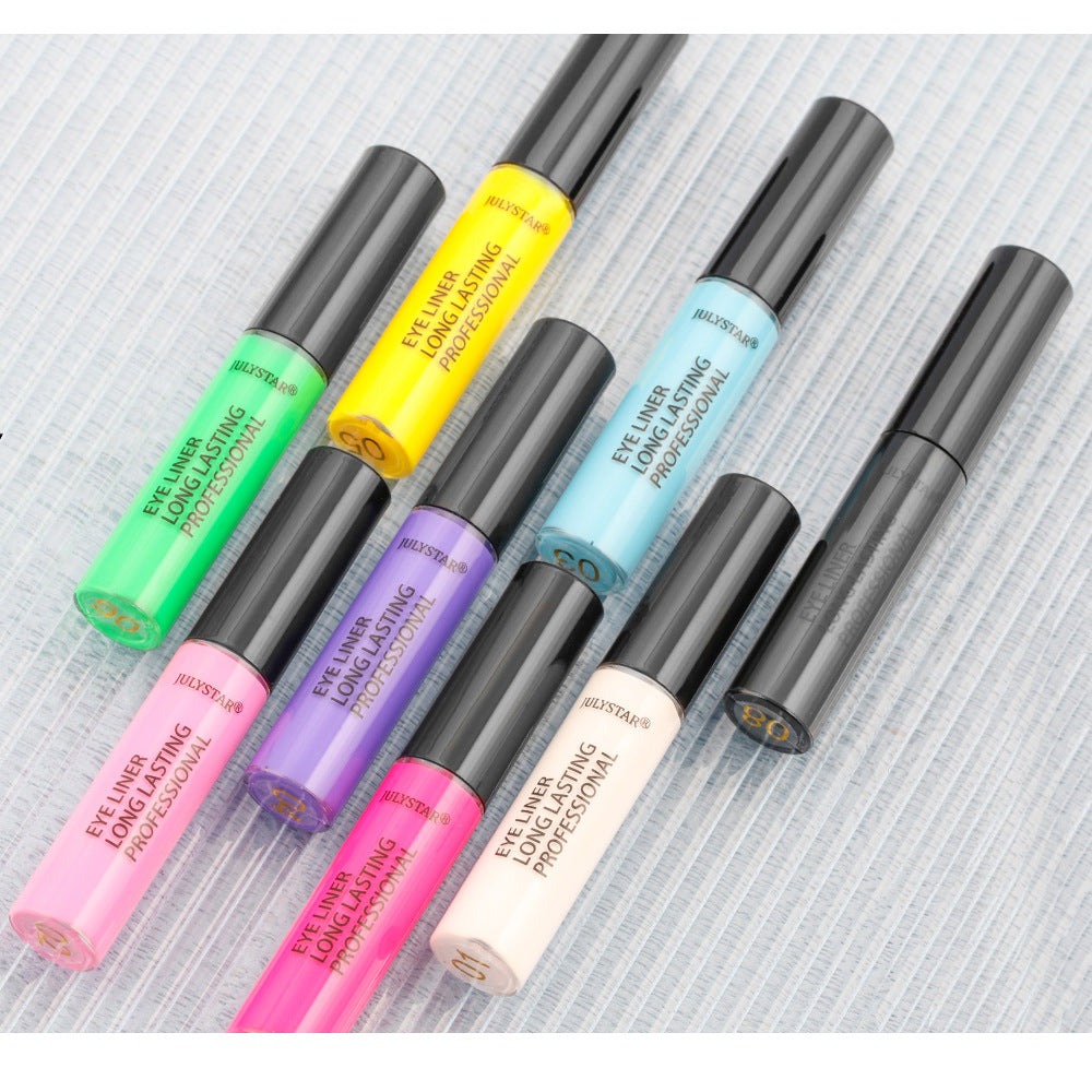 Colorful Stain Free Liquid Eyeliner Set Waterproof Oil Proof Eyeliner Liquid Pen White Eyeliner