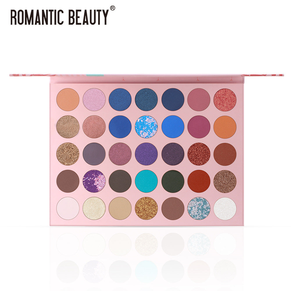 Romantic Beauty 35 Color Multi Color One Multi Purpose Eye Shadow Color Makeup Disk Pearl Matte Eye Shadow