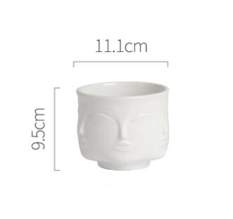 Man Face flower vase home decoration accessories modern ceramic vase for Flowers Pot planters