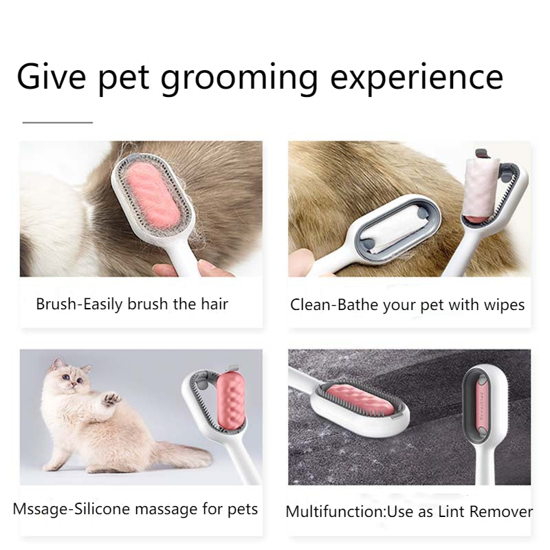 Pet Cleaning And Hair Removal Comb Cat Comb To Remove Floating Hair Pet Comb Brush Disposable Wipes For Long Hair And Short Hair