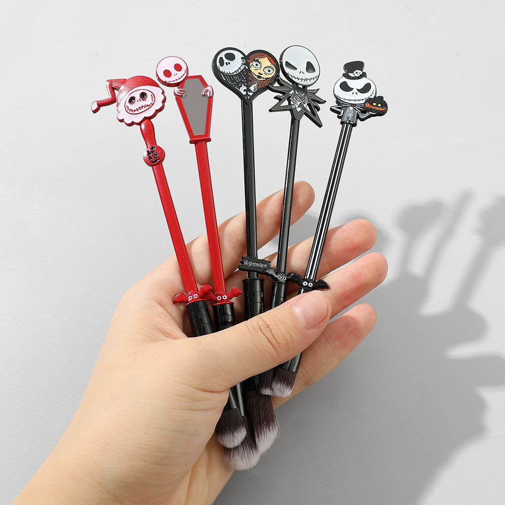 Makeup Brush Christmas Horror Night Jack Skull Bridal Metal Handle Eyeshadow Brush Halloween Gift Christmas Makeup