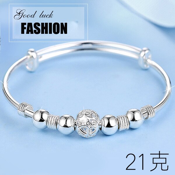 Bracelet 3 Style 925 sterling silver Lucky Charm Cuff Bracelets For Women Bangles Fashion Jewelry Pulseira