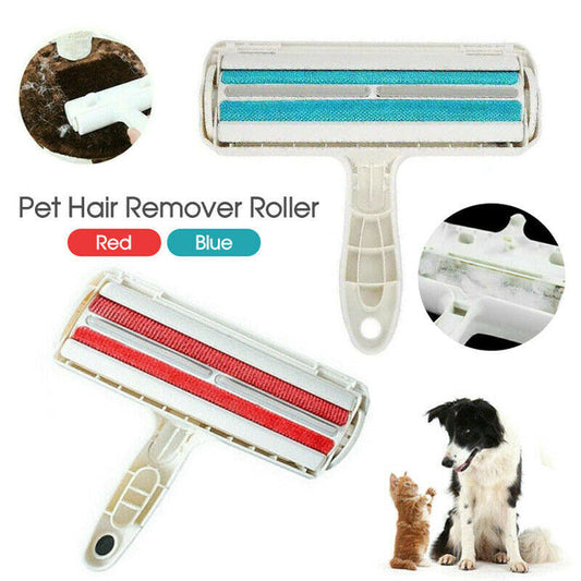 Two Way Pet Hair Remover Roller Removing Dog Cat Hair from Furniture self-cleaning Lint Pet Hair Remover One Hand Operate zh1