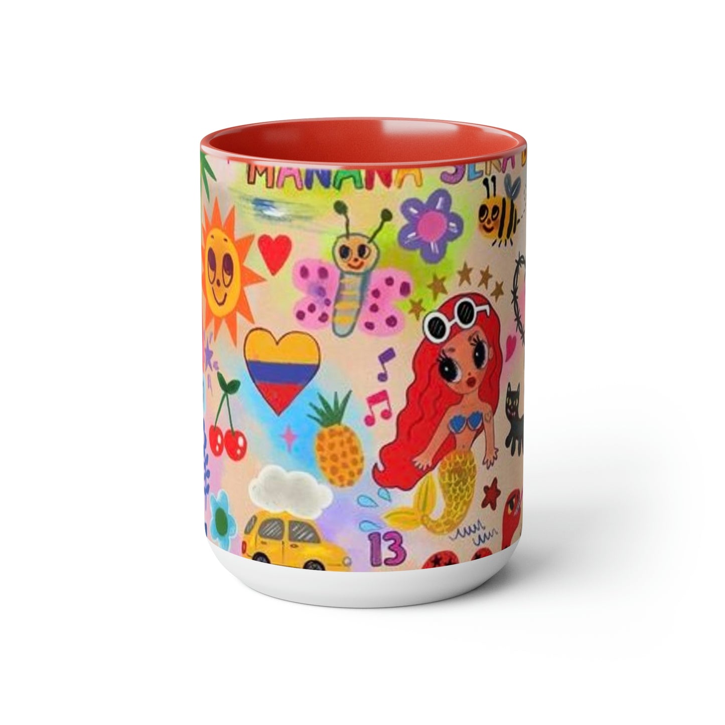 Two-Tone Coffee Mugs, 15oz