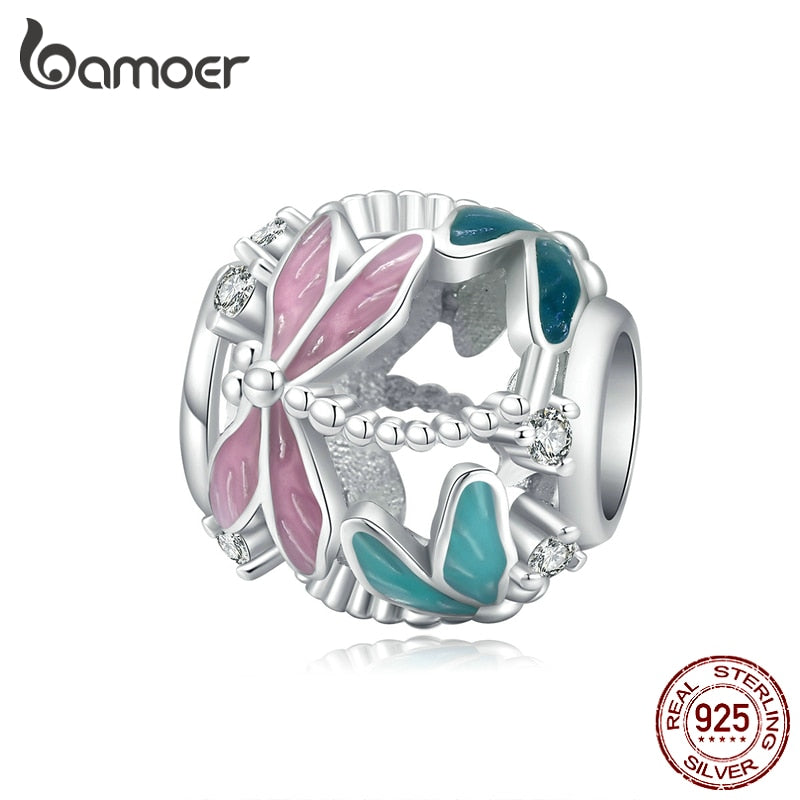 Bamoer 925 Sterling Silver Charm Beads Fit Bracelets Fine Jewelry BSC039