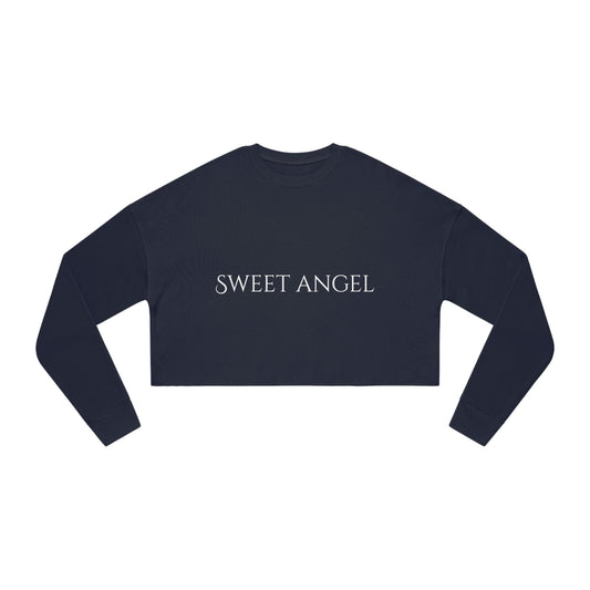 Women's Cropped Sweatshirt Angel