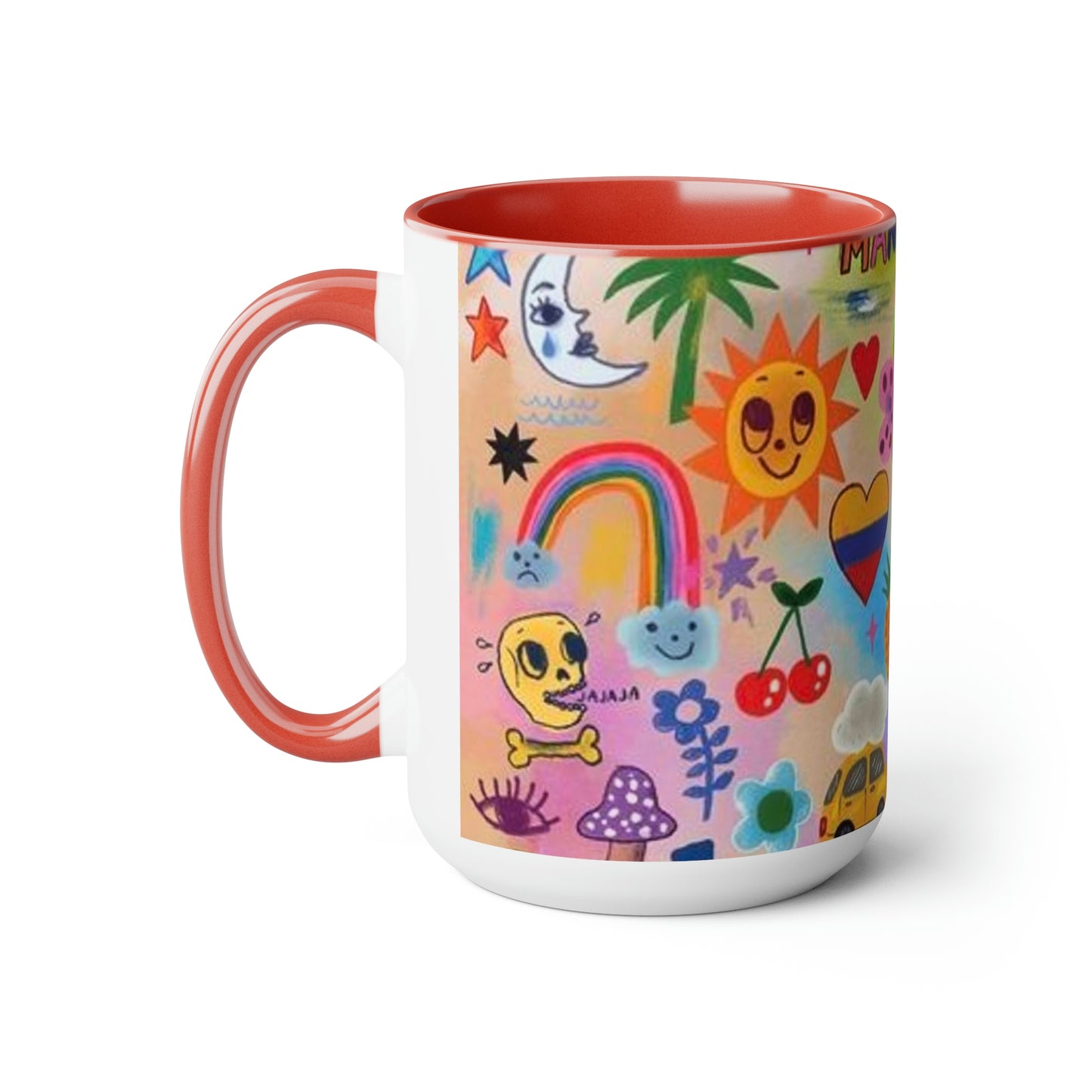 Two-Tone Coffee Mugs, 15oz